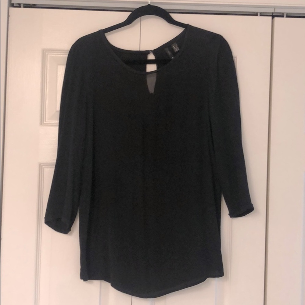 Mango Black Blouse